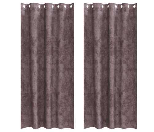 Užuolaida Su Užuolaidomis 2 Pcs Ruda 245 X 140 Cm Aksomas