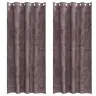 Kardin Kardinatega 2 Pcs Pruun 245 X 140 Cm Samet