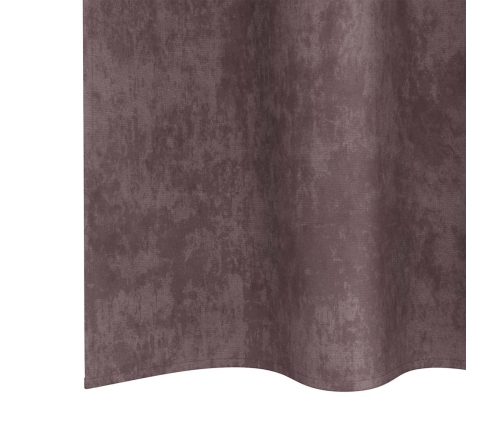 Kardin Kardinatega 2 Pcs Pruun 260 X 140 Cm Samet