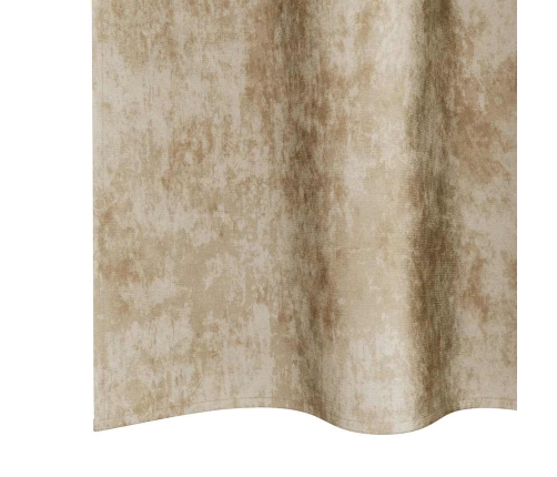 Samta Aizkaru Komplekts (2 Gab.) Ar Acīm Krēmkrāsā, Izmērs 245 X 140 Cm Vidaxl