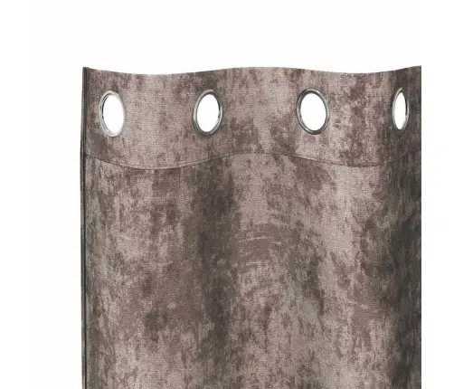 Aksominio Tipo Užuolaidos 2 Pcs Kapučino 140 X 140 Cm Aksomas