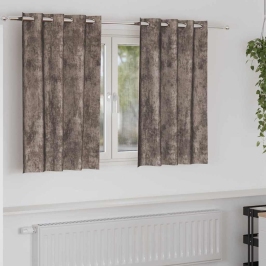 Kardin Kardinatega 2 Pcs Cappuccino 140 X 140 Cm Samet