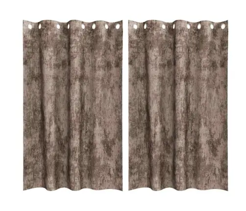 Kardin Kardinatega 2 Pcs Cappuccino 175 X 140 Cm Samet