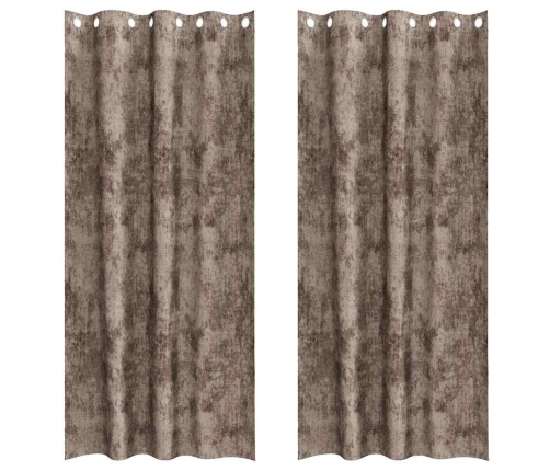 Samta Aizkari 2 Gab. Ar Acīm Cappuccino 260 X 140 Cm Vidaxl
