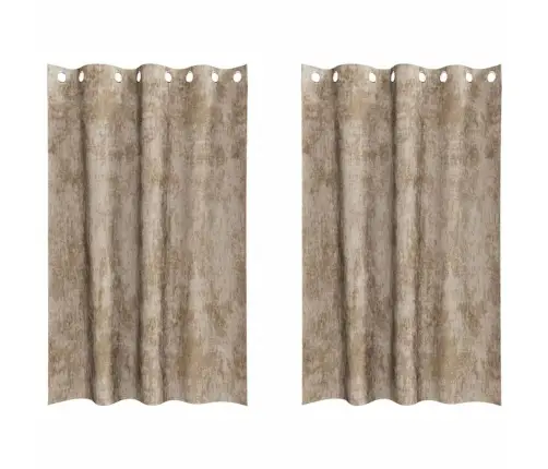 Aksominio Tipo Užuolaidos 2 Pcs Šampano 175 X 140 Cm Aksomas