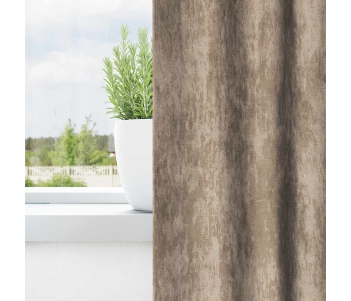 Kardin Kardinatega 2 Pcs Šampanjavärvi 245 X 140 Cm Samet