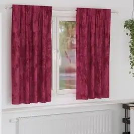 Užuolaida 2 Pcs Vyno Raudonumo 175 X 140 Cm Aksomas