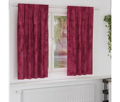 Samta Aizkari 2 Gab. Ar Aci, Vīna Sarkans, 175 X 140 Cm Vidaxl