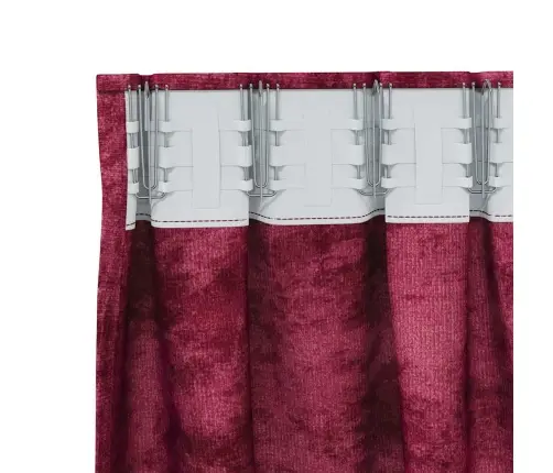 Užuolaida 2 Pcs Vyno Raudonumo 225 X 140 Cm Aksomas