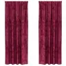 Užuolaida 2 Pcs Vyno Raudonumo 225 X 140 Cm Aksomas