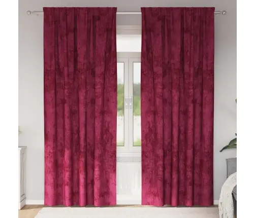 Samta Žalūzijas 2 Gabali Ar Caurumiem Vīna Sarkans 245X140 Cm Vidaxl Samta Žalūzijas 2 Gabali Ar Caurumiem Vīna Sarkans 245X140 Cm Vidaxl