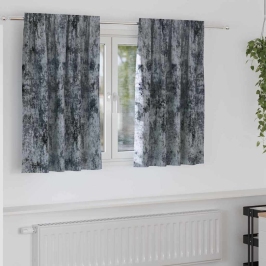 Aizkars Ar Aizkariem 2 Pcs Sudraba Pelēks 140 X 140 Cm Samts Vidaxl