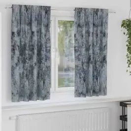 Aizkars Ar Aizkariem 2 Pcs Sudraba Pelēks 175 X 140 Cm Samts Vidaxl