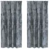 Kardin Kardinatega 2 Pcs Hõbedane 175 X 140 Cm Samet