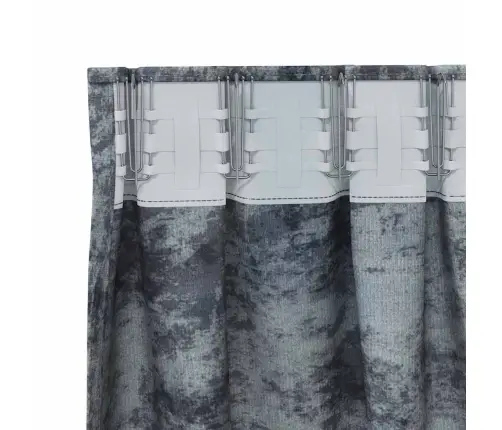 Samta Aizkari 2 Gab. Ar Acs Atverēm, Sudraba Pelēki, 225 X 140 Cm Vidaxl