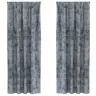 Satiinist Kardinad 2 Pcs Hõbehall 260 X 140 Cm Samet