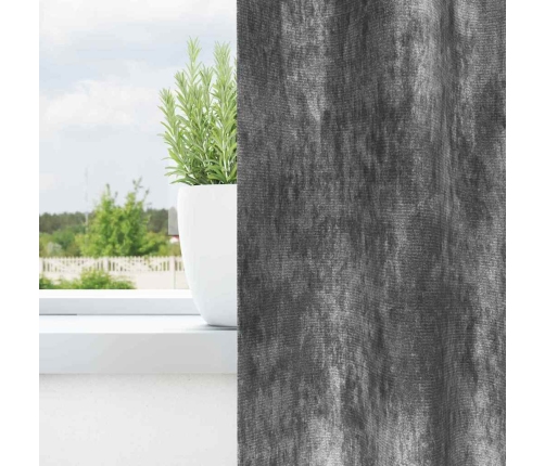 Užuolaida Su Užuolaidomis 2 Pcs Pilka 225 X 140 Cm Aksomas