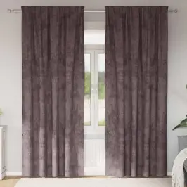 Užuolaida Su Užuolaidomis 2 Pcs Ruda 260 X 140 Cm Aksomas