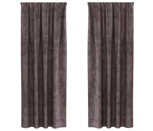 Kardin Kardinatega 2 Pcs Pruun 260 X 140 Cm Samet