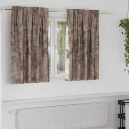 Užuolaida Su Užuolaidomis 2 Pcs Kapučino 140 X 140 Cm Aksomas
