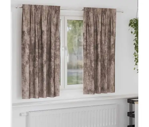 Užuolaida Su Užuolaidomis 2 Pcs Kapučino 175 X 140 Cm Aksomas