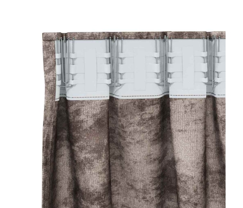 Kardin Kardinatega 2 Pcs Cappuccino 225 X 140 Cm Samet