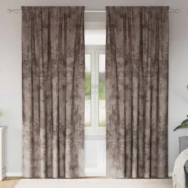 Užuolaida Su Užuolaidomis 2 Pcs Kapučino 225 X 140 Cm Aksomas