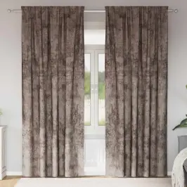 Aizkars Ar Aizkariem 2 Pcs Kapučīno 245 X 140 Cm Samts Vidaxl