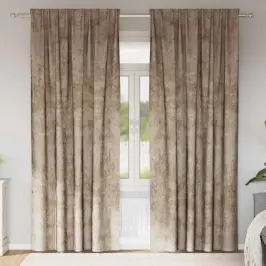 Užuolaida Su Užuolaidomis 2 Pcs Šampano 260 X 140 Cm Aksomas
