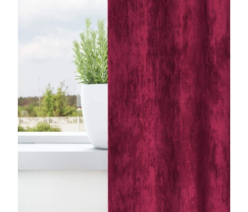 Kardin Kardinatega 2 Pcs Veinipunane 175 X 140 Cm Samet