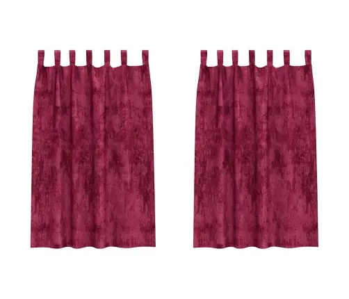 Samta Aizkari 2 Gab. Ar Acīm Vīna Sarkans 175 X 140 Cm Vidaxl