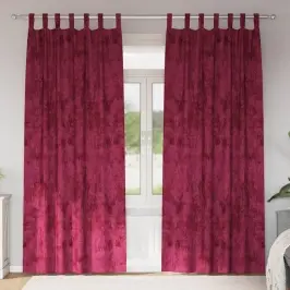 Užuolaida 2 Pcs Vyno Raudonumo 225 X 140 Cm Aksomas