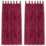 Užuolaida 2 Pcs Vyno Raudonumo 245 X 140 Cm Aksomas