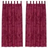 Užuolaida 2 Pcs Vyno Raudonumo 260 X 140 Cm Aksomas