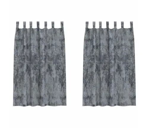 Samta Aizkari 2 Gab. Sudrabaini Pelēkā Krāsā, 175 X 140 Cm Vidaxl