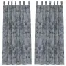 Užuolaida 2 Pcs Sidabrinė Pilka 225 X 140 Cm Aksomas