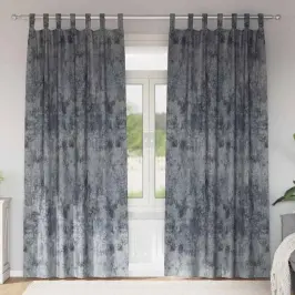 Aizkars Ar Aizkariem 2 Pcs Sudraba Pelēks 260 X 140 Cm Samts Vidaxl