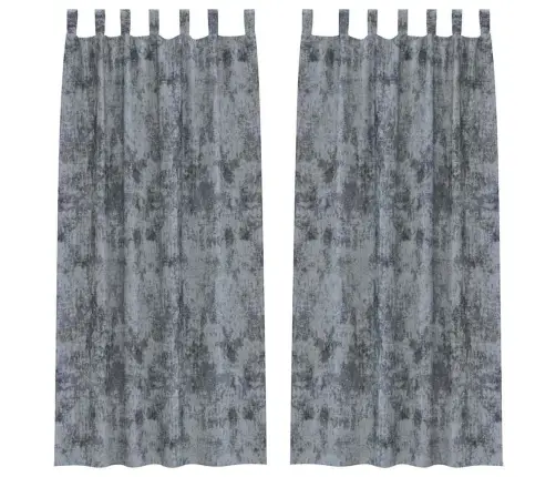 Satiinist Kardinad 2 Pcs Hõbehall 260 X 140 Cm Samet