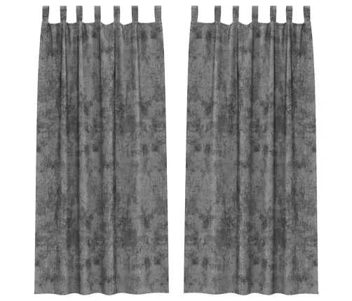 Samta Aizvēji 2 Gab. Ar Acīm Pelēki 245 X 140 Cm Vidaxl