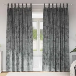 Aizkars Ar Aizkariem 2 Pcs Pelēka 260 X 140 Cm Samts Vidaxl