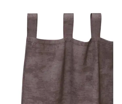 Satiinist Kardinad Kardinatega 2 Pcs Pruun 140 X 140 Cm Samet