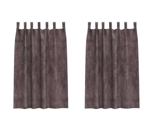 Kardin Kardinatega 2 Pcs Pruun 175 X 140 Cm Samet