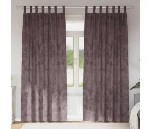 Samta Aizkari 2 Gab. Ar Acīm Brūnā Krāsā, 260 X 140 Cm Vidaxl