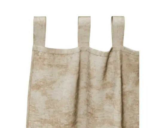 Samta Aizkaru Komplekts 2 Gab. Ar Acīm, Krēmkrāsā, 225X140 Cm Vidaxl