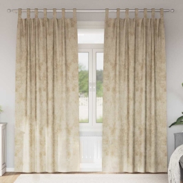 Kardin Kardinatega 2 Pcs Cream 260 X 140 Cm Samet