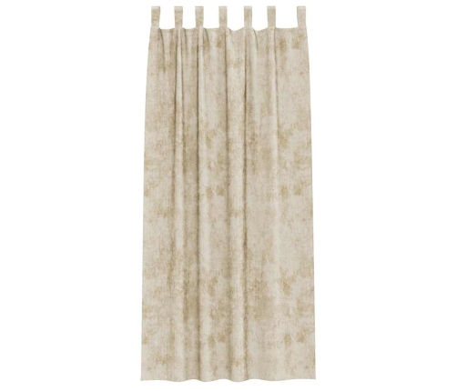 Kardin Kardinatega 2 Pcs Cream 260 X 140 Cm Samet