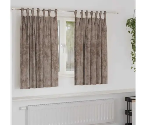 Samta Aizkari 2 Gab. Ar Acs Caurumiem, Kafija, 140 X 140 Cm. Vidaxl