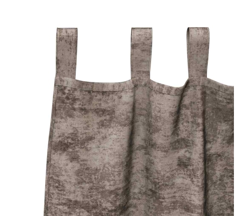 Užuolaida Su Užuolaidomis 2 Pcs Kapučino 175 X 140 Cm Aksomas