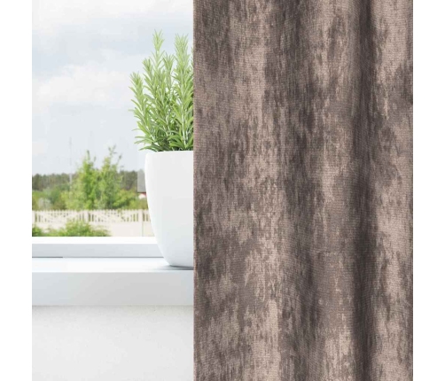 Užuolaida Su Užuolaidomis 2 Pcs Kapučino 175 X 140 Cm Aksomas