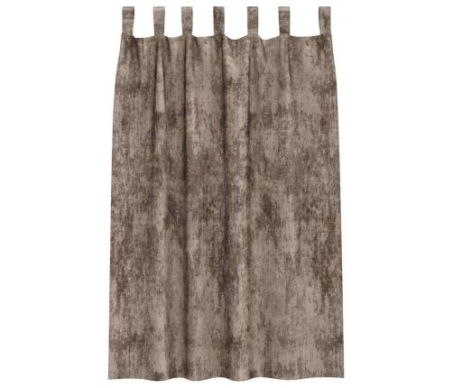 Užuolaida Su Užuolaidomis 2 Pcs Kapučino 175 X 140 Cm Aksomas